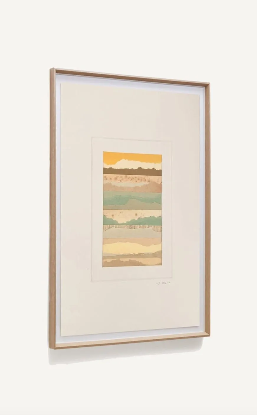 Œuvre de l'atelier : collage en papier ancien recyclé