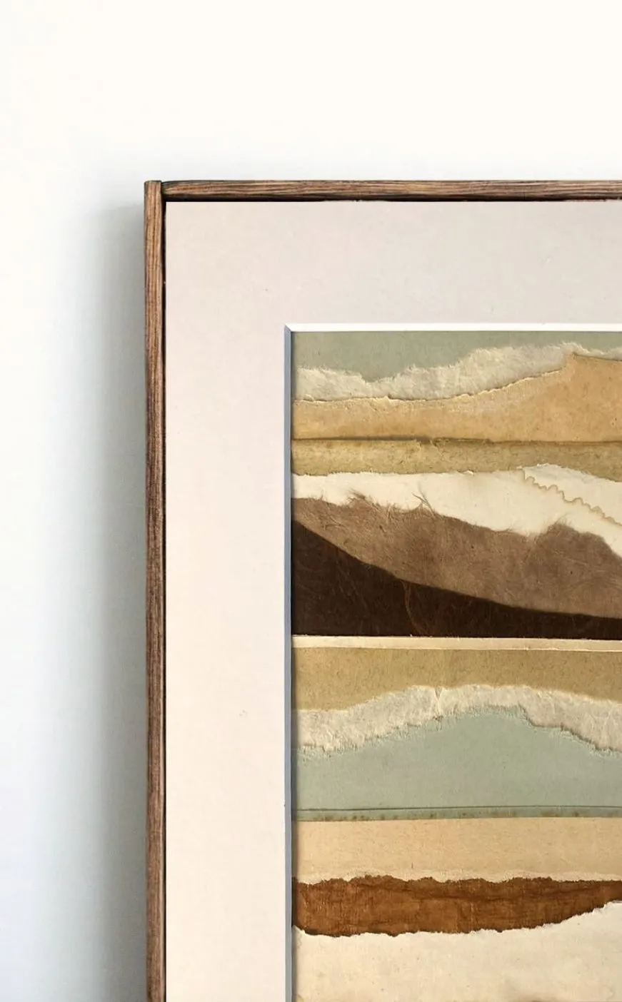 Œuvre de l'atelier : collage en papier ancien recyclé