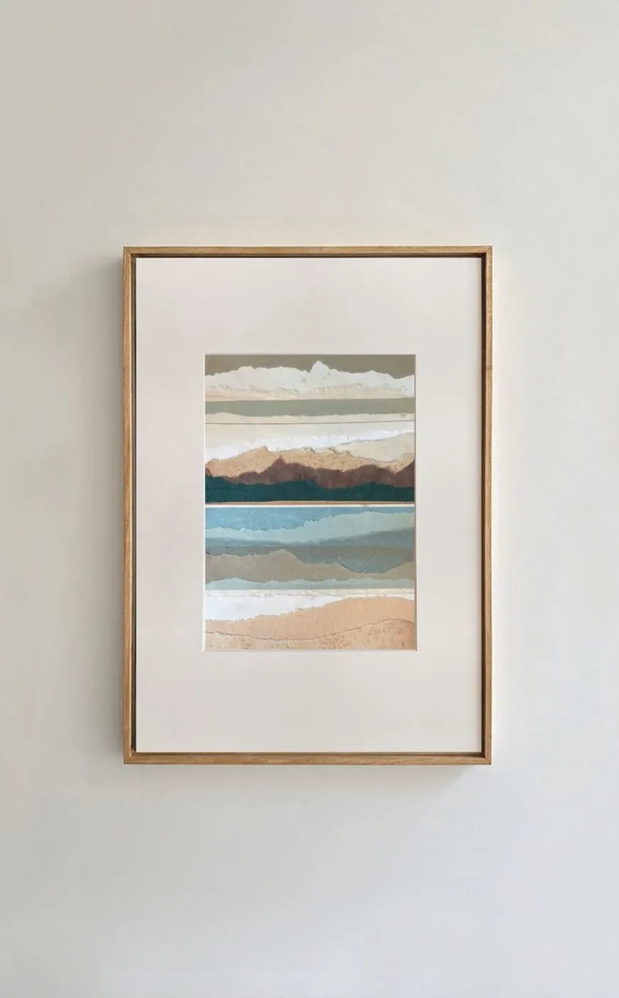 Œuvre de l'atelier : collage en papier ancien recyclé