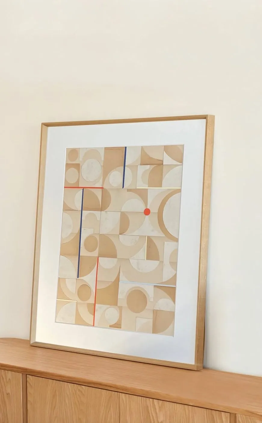 Œuvre de l'atelier : collage en papier ancien recyclé